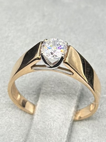 Золото Москвы R6945 размер 16.5 вес 2.15 г золото, фианит Swarovski