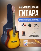 Гитара акустическая Gmusic G-1039 черный, желтый