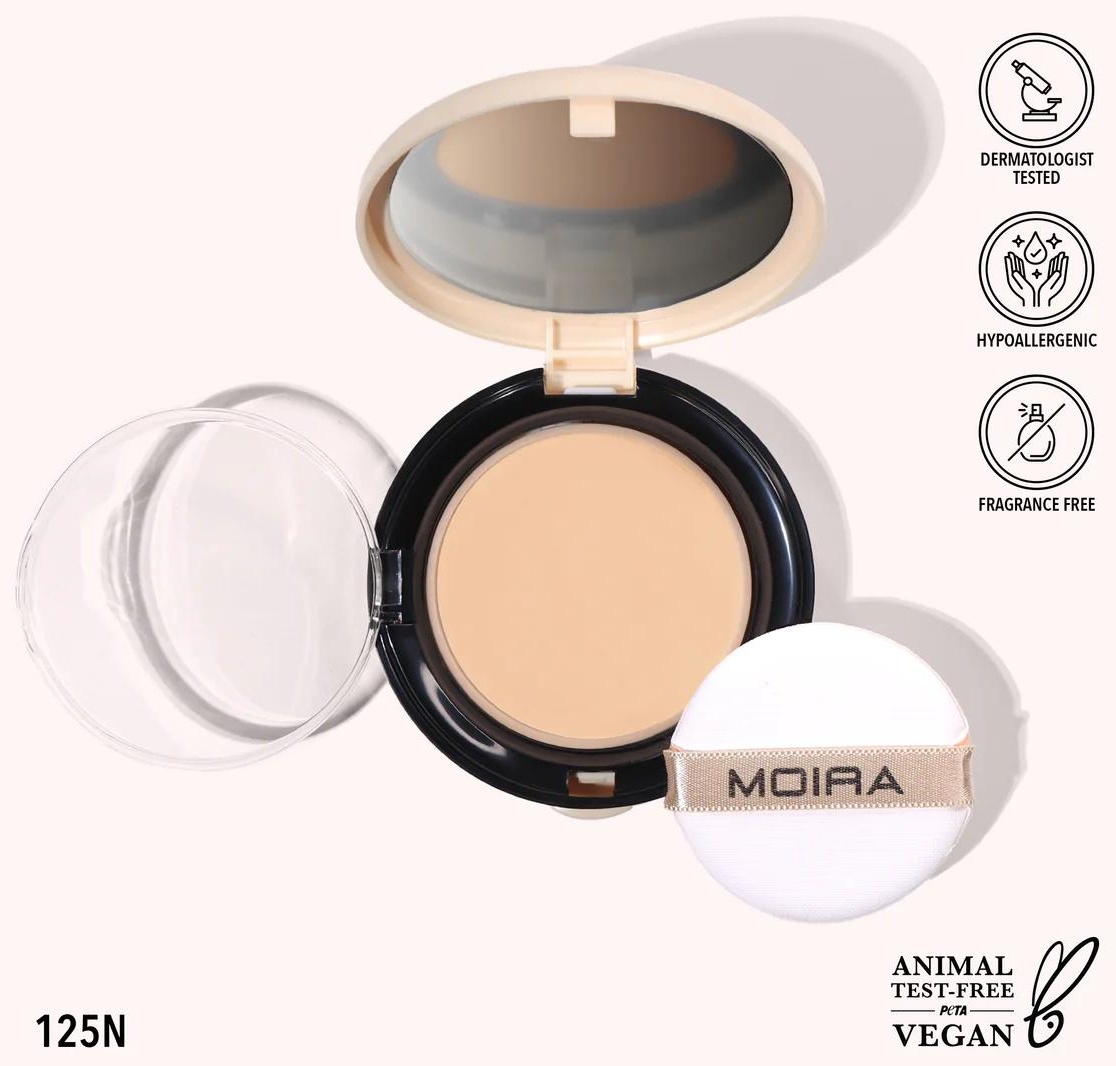 Пудра MOIRA Complete Wear Powder Foundation сухая 125N светлый натуральный