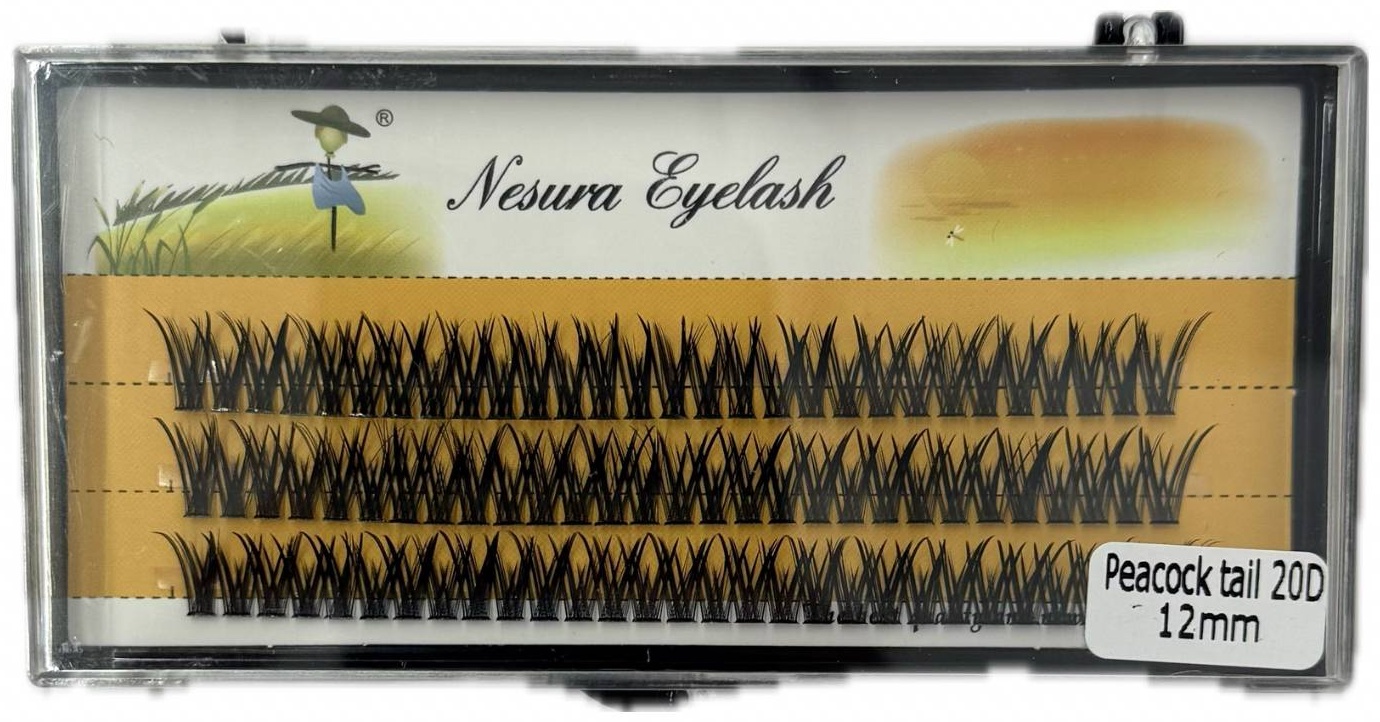 NESURA накладные 20D C 0.10 мм черный 12 мм