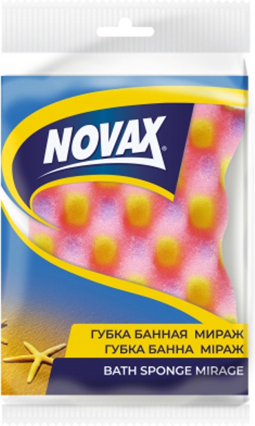 Novax губка для тела, универсальное мультиколор 1 шт