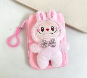 Кошелек плюш розовый