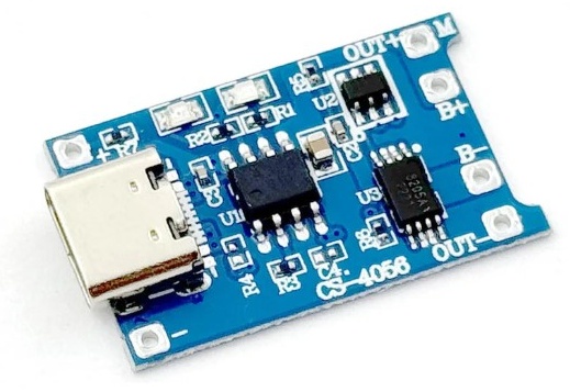 Контроллер заряда ArduParts.kz Li-ion аккумуляторов TP4056 с защитой 1А Type-C (2220)