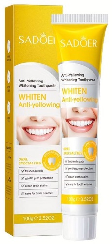 SADOER зубная паста Anti-Yellow Whitening Toothpaste - Отбеливающая зубная паста против желтизны 100 г