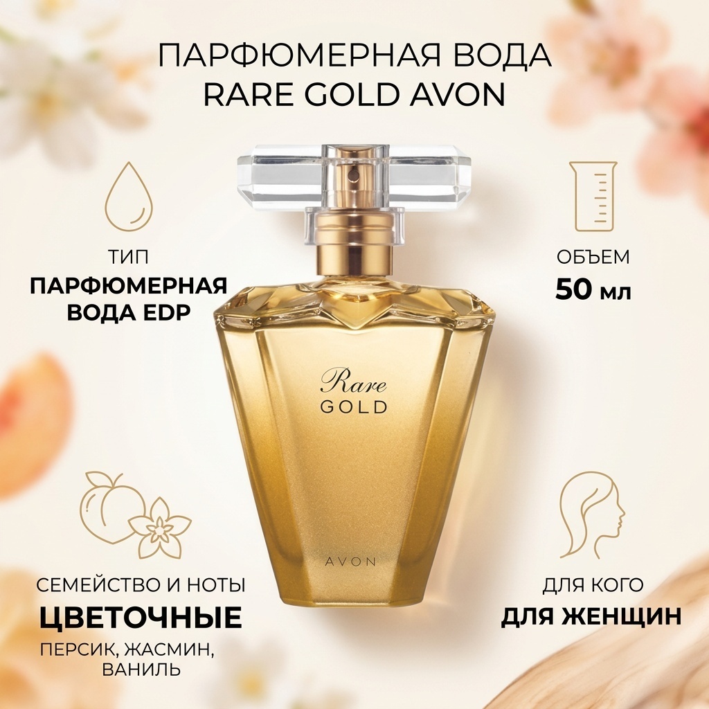 Avon Rare Gold парфюмерная вода EDP 50 мл, для женщин