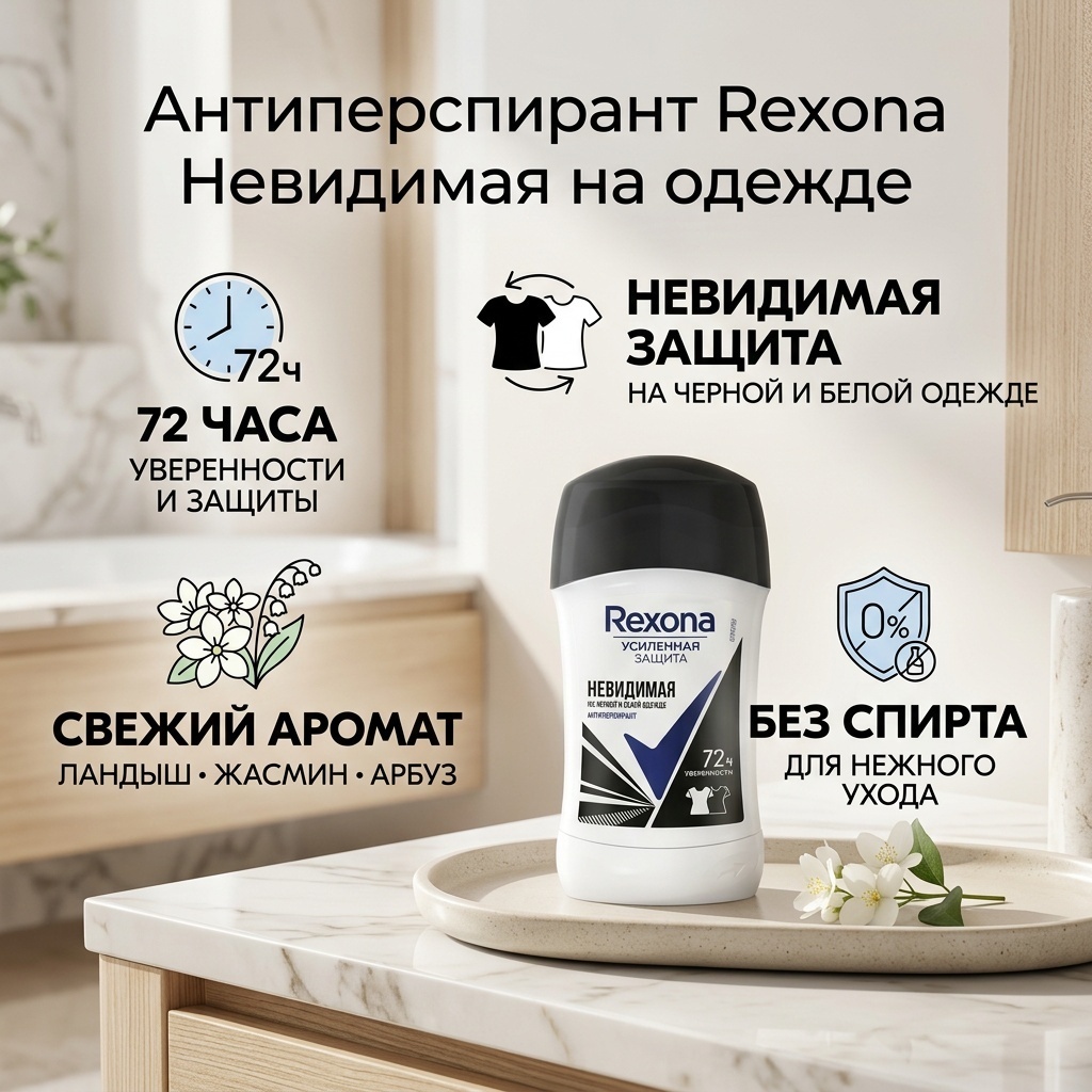 Rexona Усиленная защита антиперспирант для женщин 40 г