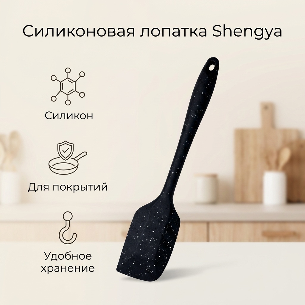 Лопатка Shengya силикон, 1 шт