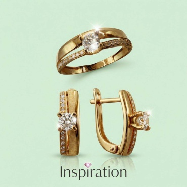 Inspiration 0986433567in вес 4.95 г золото, фианит
