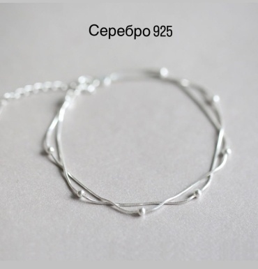 Браслет длина 17 см медицинская сталь, бижутерный сплав