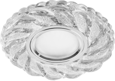 Встраиваемый светильник Feron G5.3 50 Вт 12 В  CD934 Светильник встраиваемый 15LED*2835 SMD 4000К MR16 50W G5.3, прозрач. хромФерон