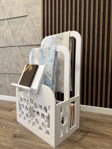 Стеллаж напольный Abuer Mebel 003090, 55x35x90 см, белый