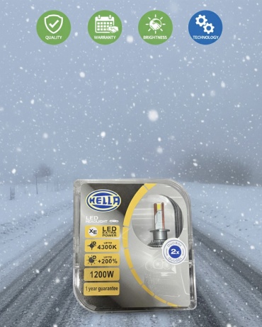 HELLA 8GL 008 538-211 светодиодная H1, 2 шт