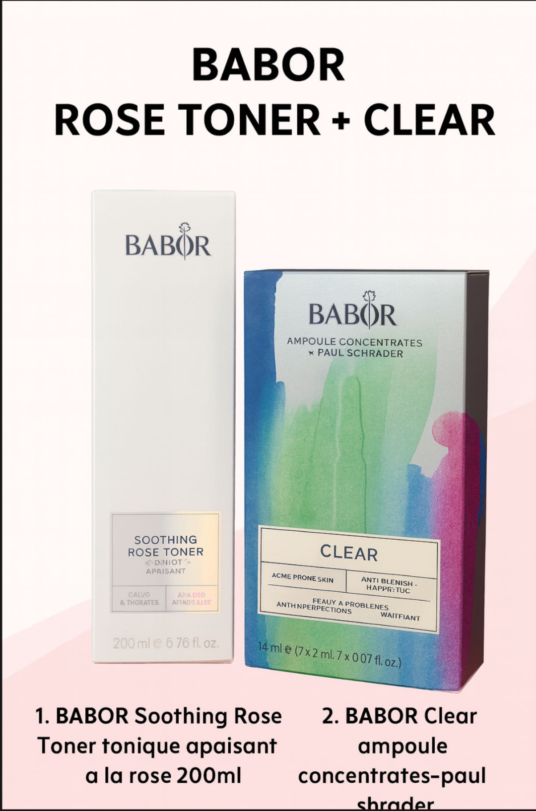 BABOR тоник BABOR Rose Toner + Clear Ampoules Kit 200 мл