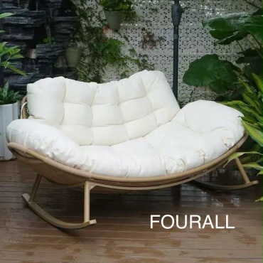 Кресло-качалка FOURALL К1 744948435 , обивка оксфорд, бежевый, кремовый