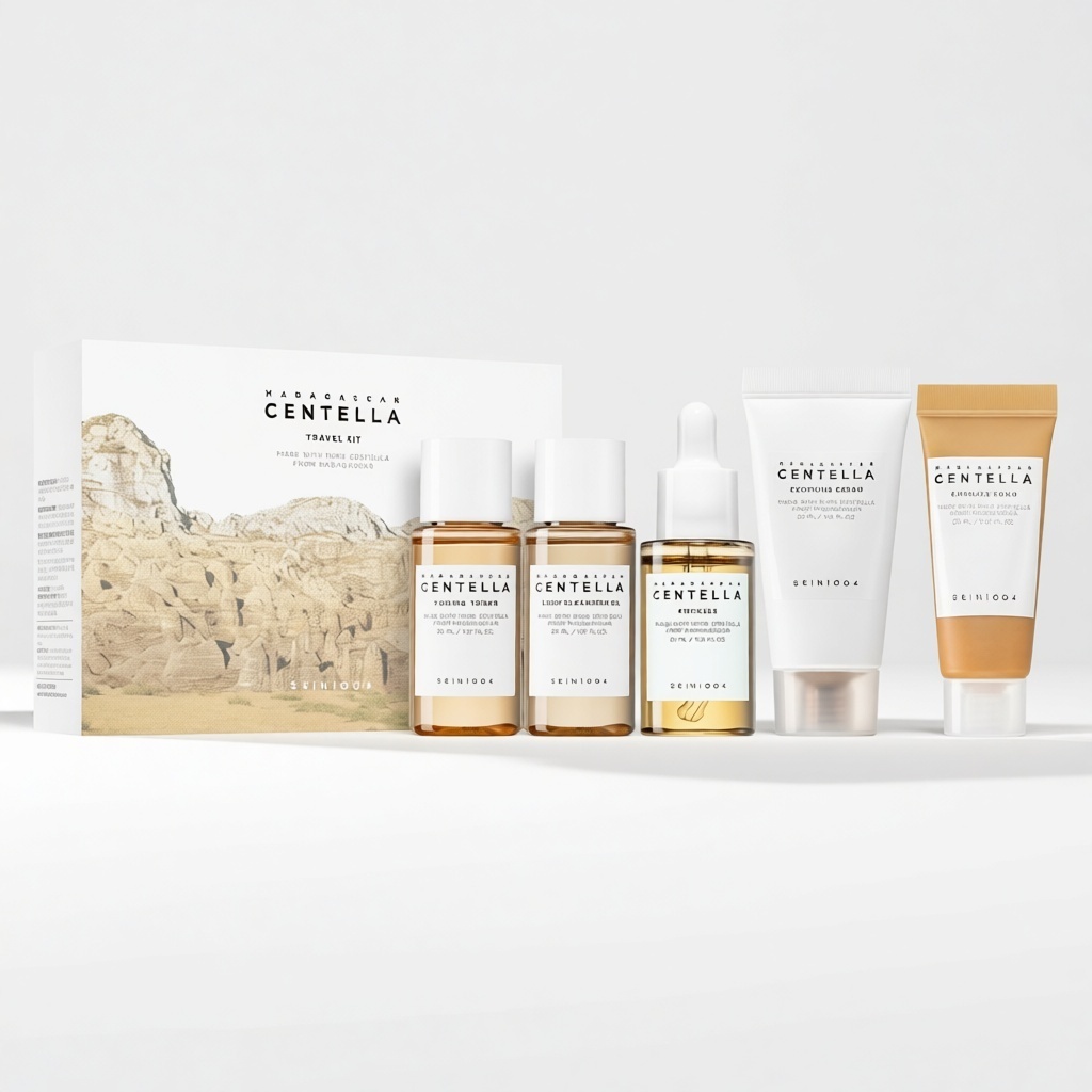 Skin1004 Madagascar Centella Travel Kit набор по уходу за лицом для женщин, фото 3