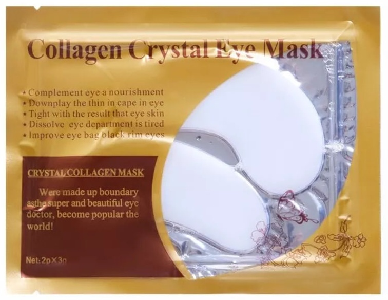Патчи гидрогелевые Патчи гидрогелевые для глаз Collagen Crystal, белые разглаживающие 1 шт