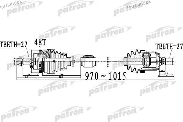 PATRON полуось PDS0506