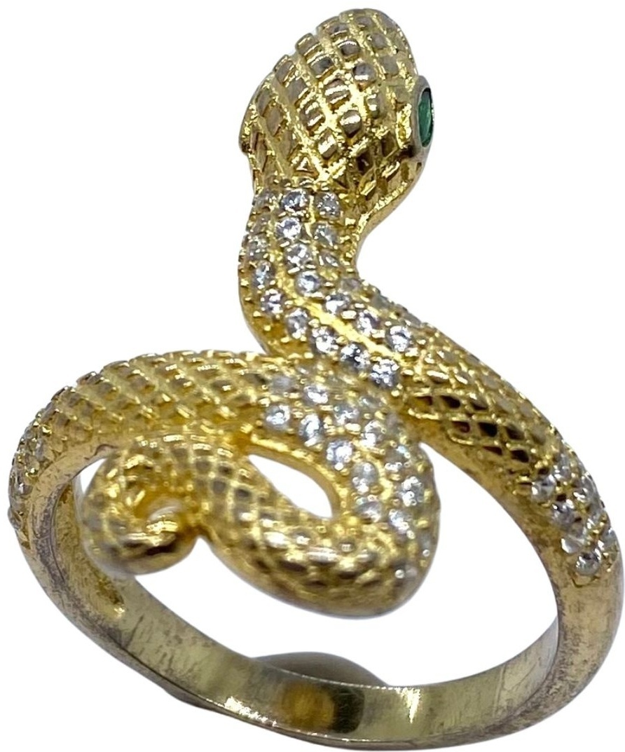 Кольцо SILVA Jewelry 1640089117 размер 17 бижутерный сплав, фианит, золотистый