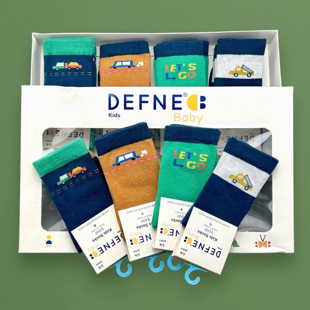 Носки DEFNE 11-23 4 пары мультиколор 7-8 лет