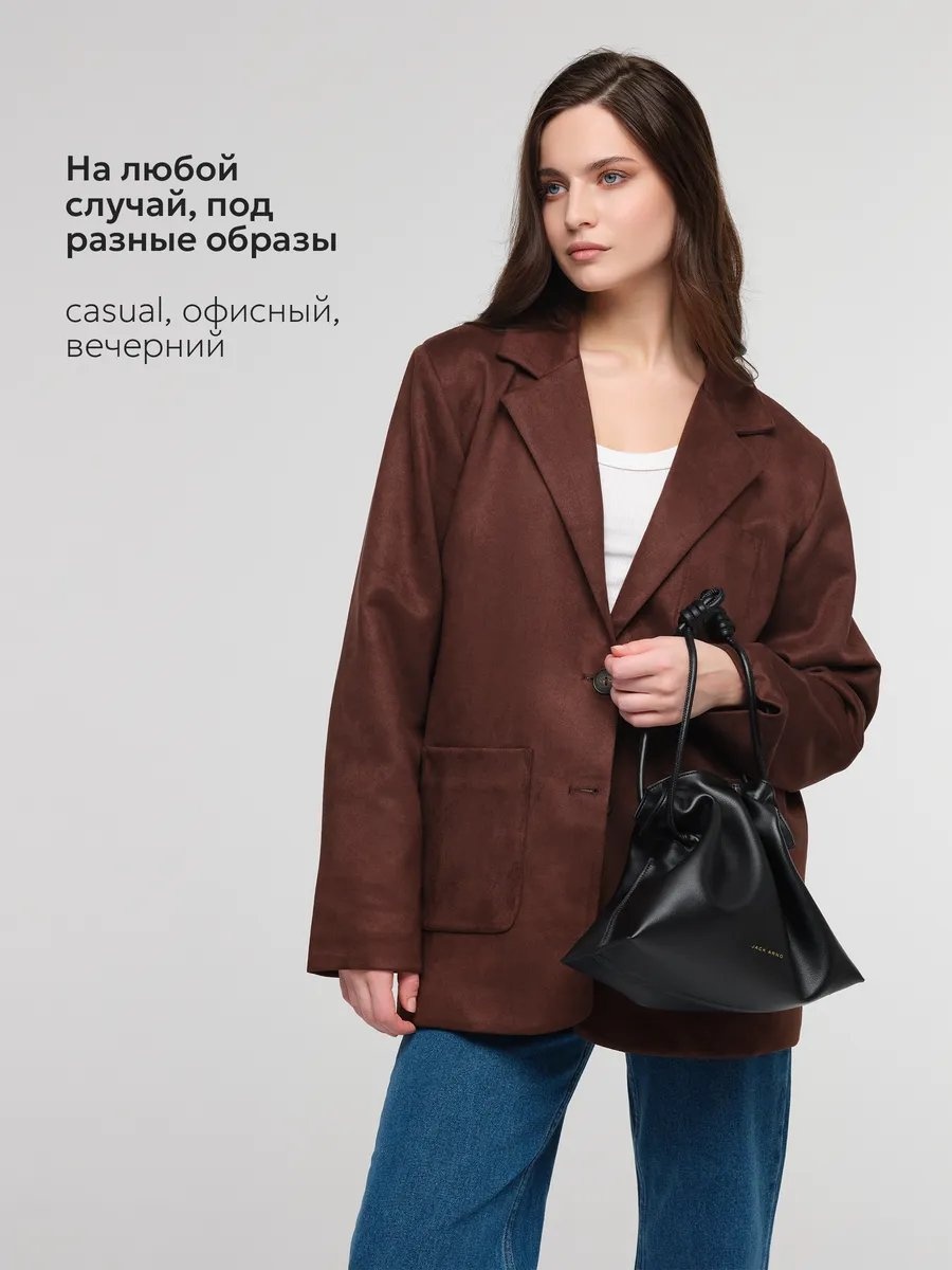 Мини-сумка JACK ARNO натуральная кожа черный