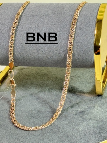 BNB BNB_НЦ01955 длина 55 см, вес 6.9 г золото, плетение тройной ромб