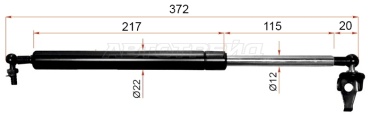 SAT ST-53440-33080 упор капота для Toyota Camry, 01 1996-2002 черный