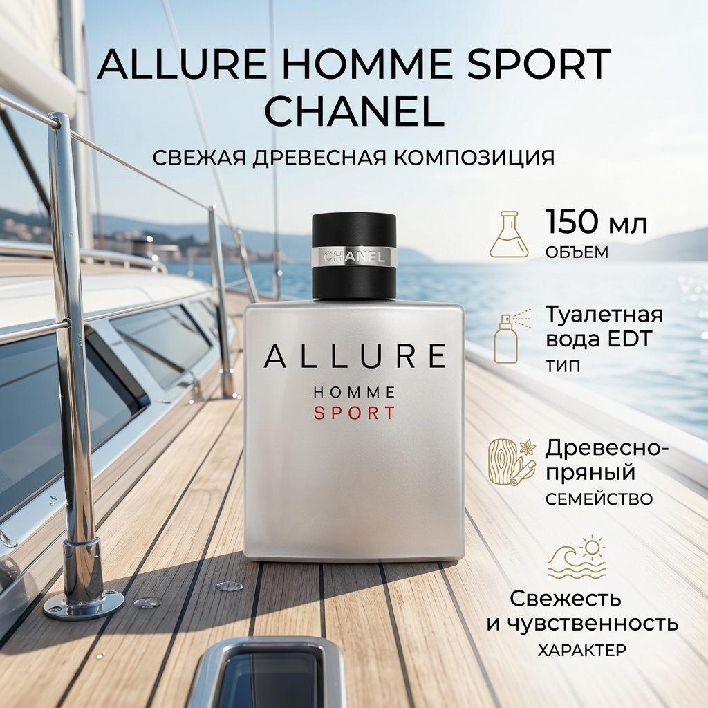 CHANEL Allure Homme Sport туалетная вода EDT 150 мл, для мужчин