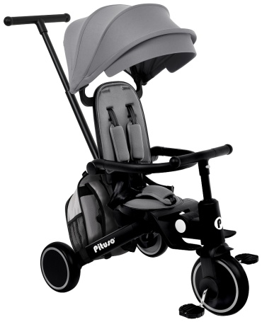Трёхколёсный велосипед Pituso Leve Pro T8 PLUS-Grey серый
