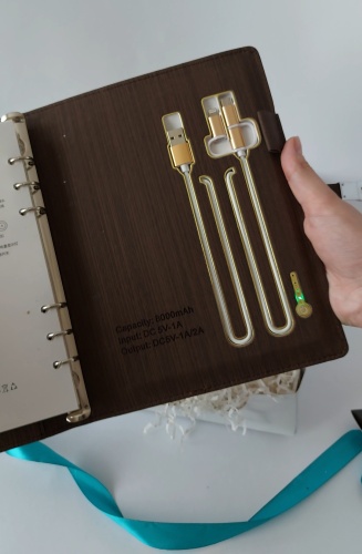 Ежедневник powerbank, A5, 100л, Wood коричневый