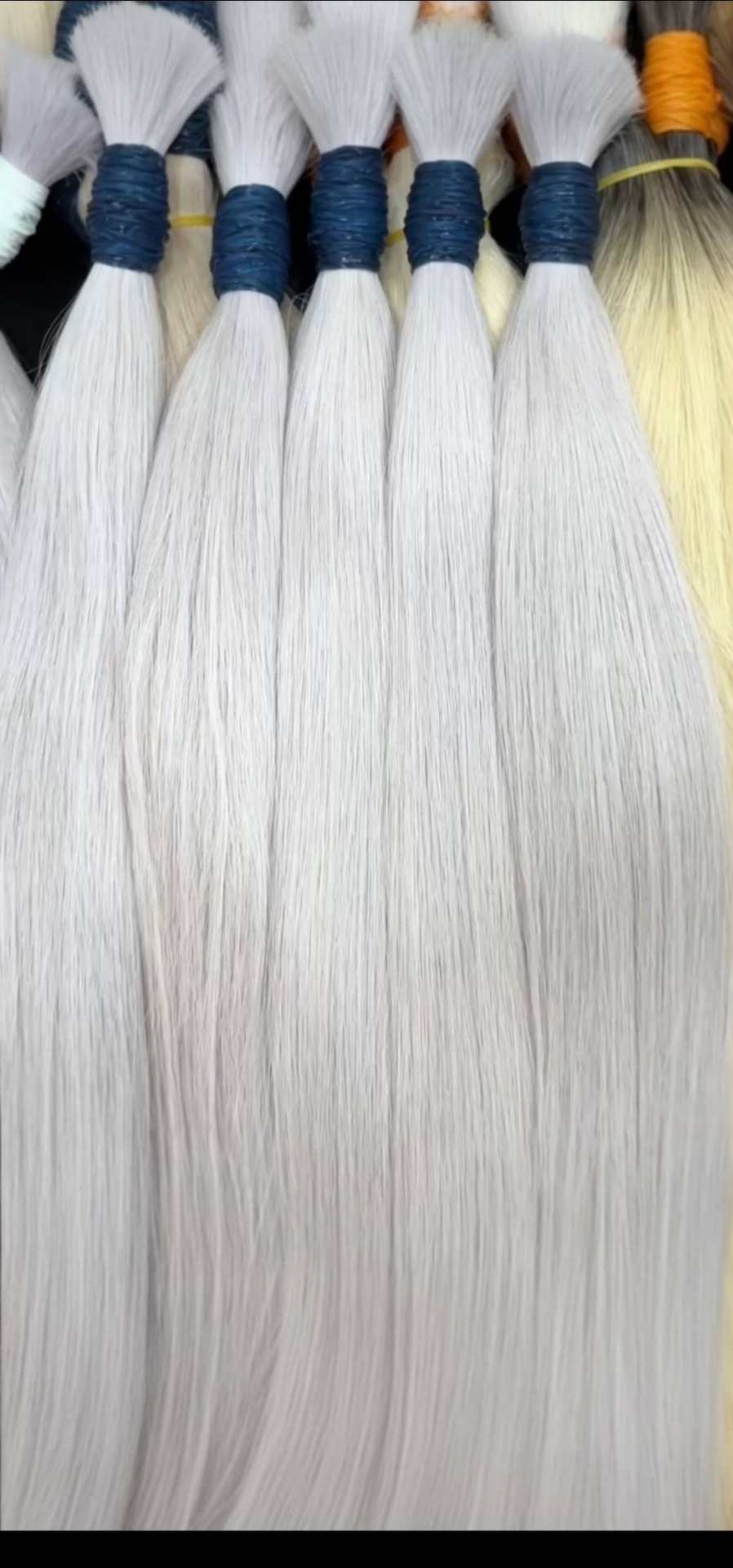 Lux Hair волос для наращивания на резинке пепельно-белый женский