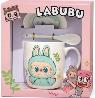 Чайная пара TOPS Labubu, 230 мл, керамика, 1 шт.