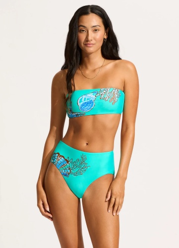 Купальник раздельный SEAFOLLY мультиколор, бирюзовый