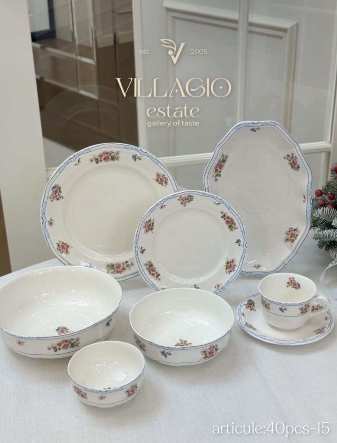 Сервиз на 6 персон Villagio estate , предметов: 40, чайно-столовый, костяной фарфор