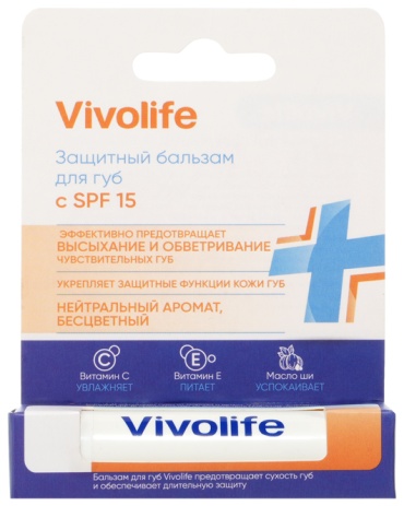 Vivolife бальзам Защитный SPF15 5.2 г