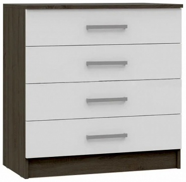 Комод МИФ Мартина, 80x43x81.6 см, белый, темно-коричневый