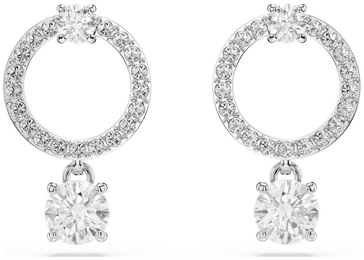 Серьги Swarovski ювелирный сплав, кристаллы Swarovski