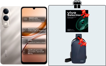 Vivo Y04 4 ГБ/64 ГБ золотистый + подарок