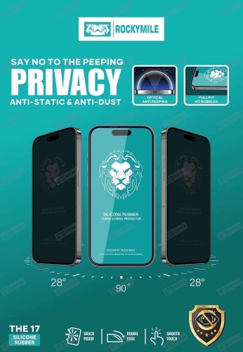 Стекло ROCKYMILE для Apple iPhone 15 Pro черный