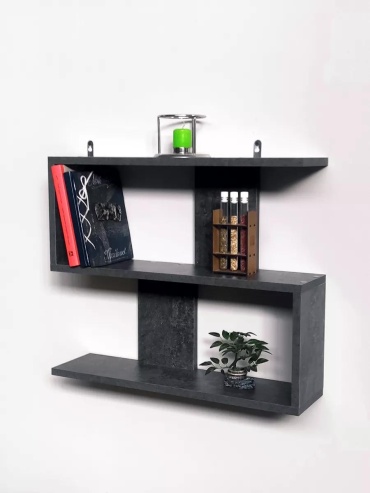 Полка BeStyle, 16х15x49 см, белый, серый