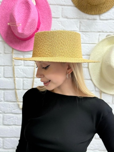 Шляпа FASHION CAPS размер 56, 57, 58, бежевый