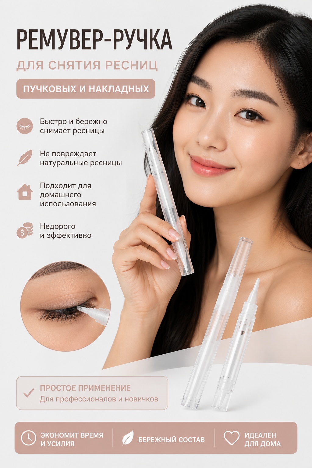 BEAUTY FOR YOU средство для снятия материала для ресниц Remover-Pen 5 мл
