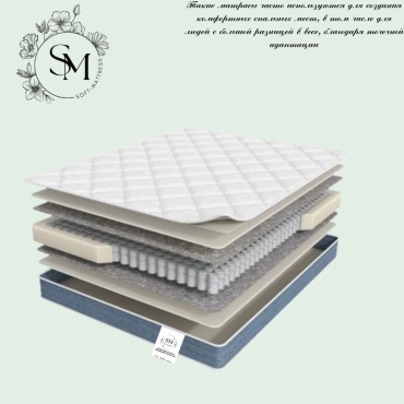 Матрас Soft-mattress Lux 20, 185x185x20 см
