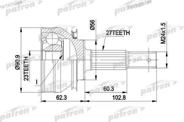 PATRON шрус наружный PCV1098