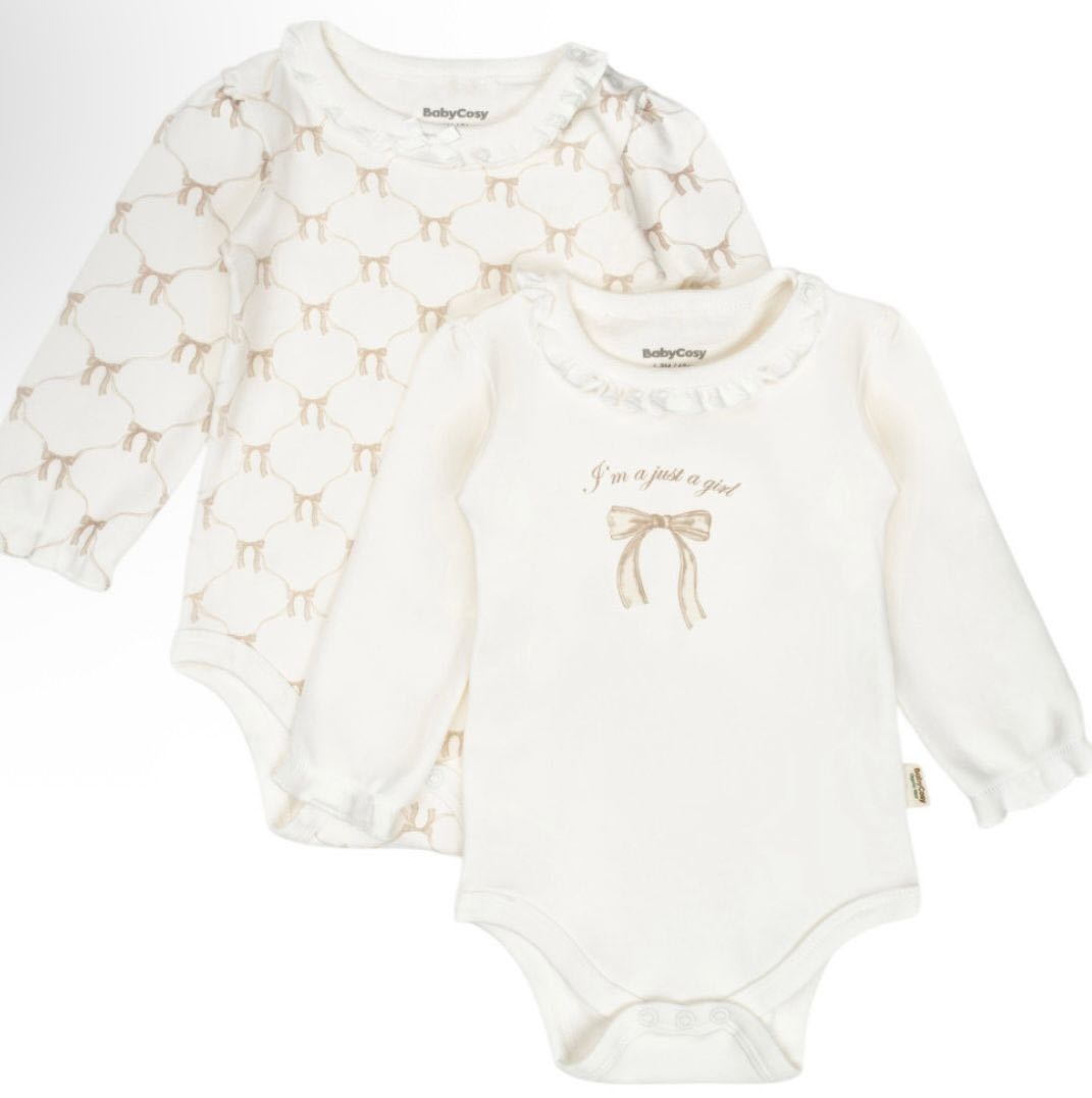 Набор боди Baby Cosy белый, бежевый