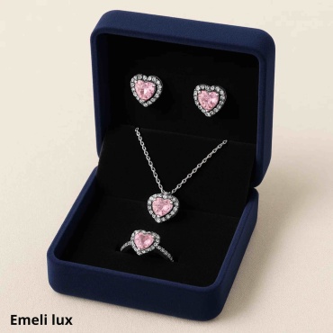 Emeli lux 0003 вес 6.5 г сплав покрытый серебром 925, фианит