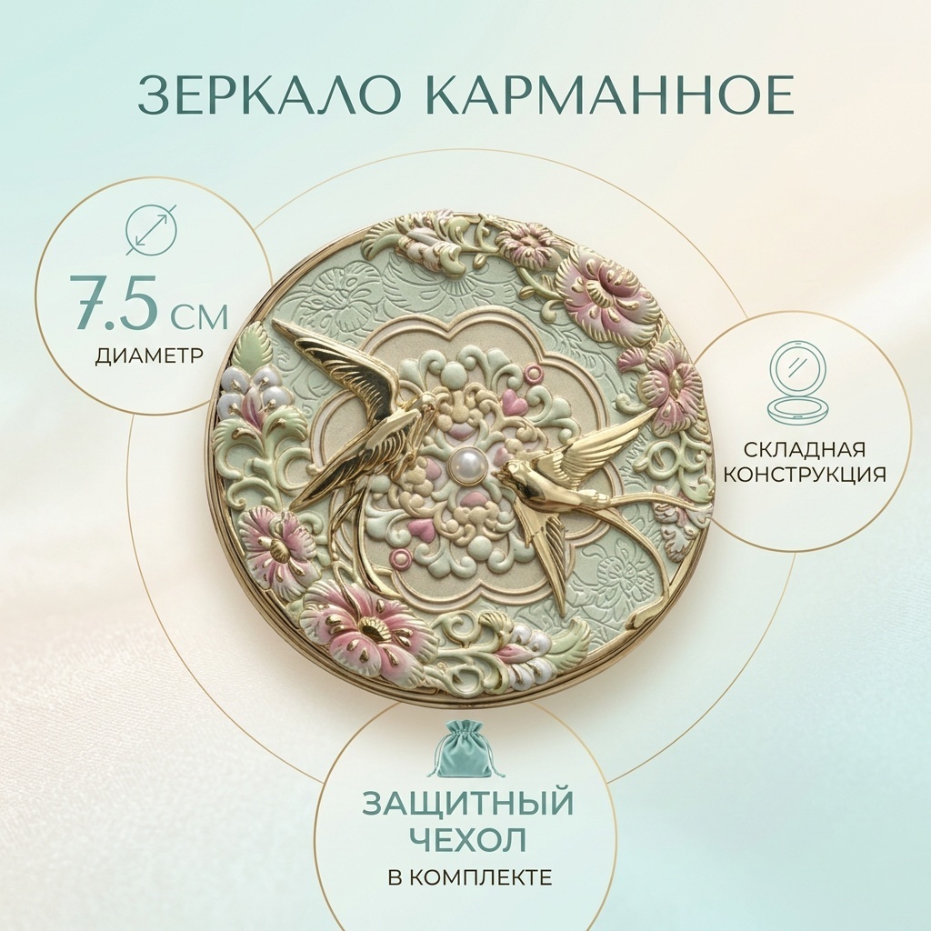 Зеркало карманное 7,5