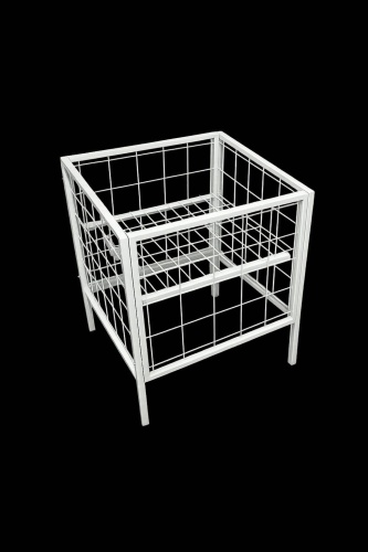Корзина переносная RKS 169563379, 50 л, 60x60x76 см, белый