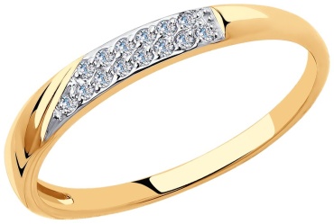 SOKOLOV SET-ADDB0T вес 2.85 г золото, фианит Swarovski, фианит