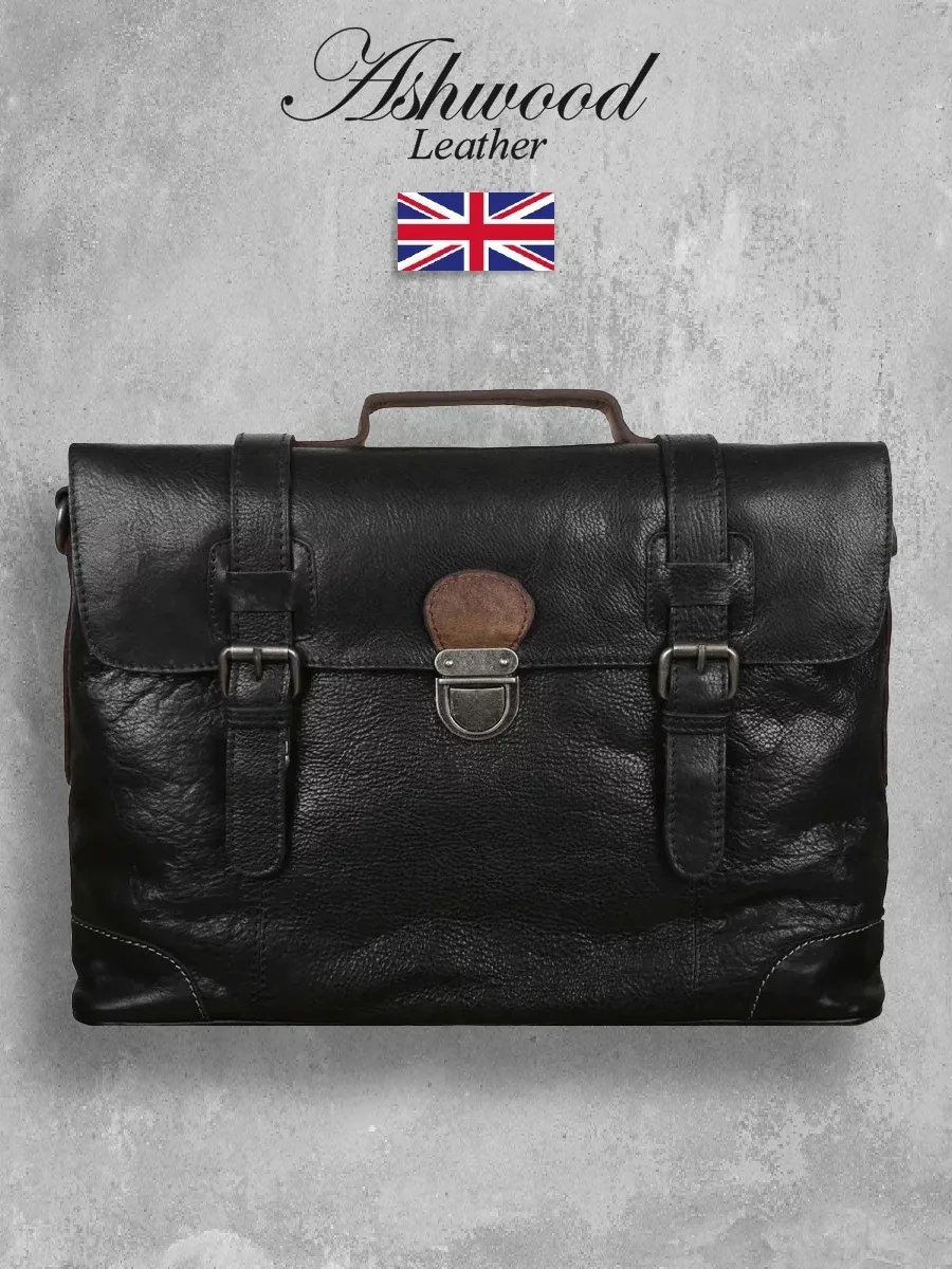 Сумка тоут Ashwood Leather натуральная кожа черный
