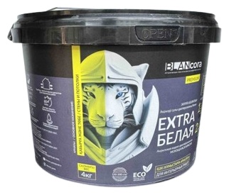 BLANcora акриловая Extra 4 кг, белый цвет